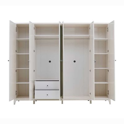 Portnoy 6-Door Wardrobe - Ivory - With 2-Year Warranty